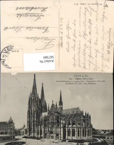 567389,Cöln Köln a. Rhein Dom Südseite pub Dr. Trenkler Co 6