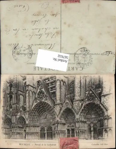 567632,Bourges Portail de la Cathedrale Kathedrale