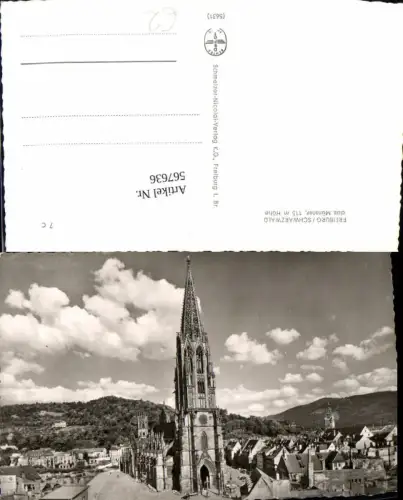 567636,Foto Ak Freiburg Schwarzwald Das Münster