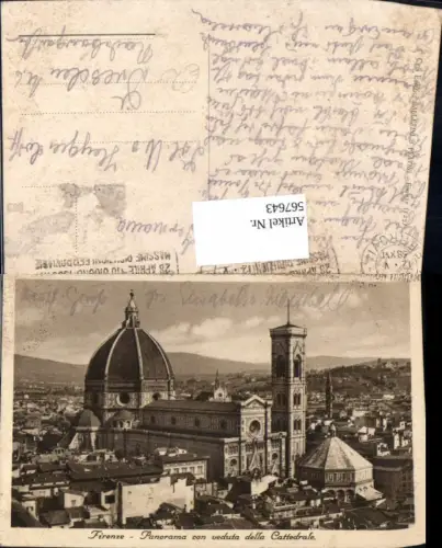 567643,Firenze Florenz Panorama con veduta della Cattedrale Kathedrale
