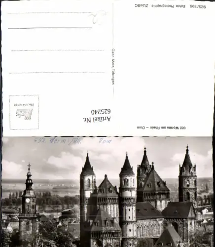 625240,Foto Ak Worms a. Rhein Dom