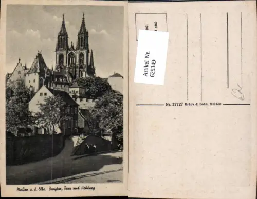 625349,Meißen a. d. Elbe Burgtor Dom u. Hohlweg