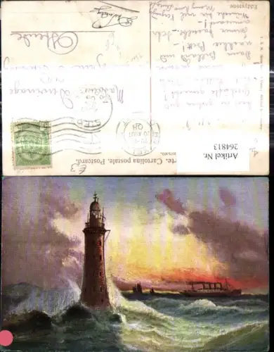 264813,Künstler Ak Leuchtturm Alfred Jansen Eddystone pub Theo Stroefer 704euro6