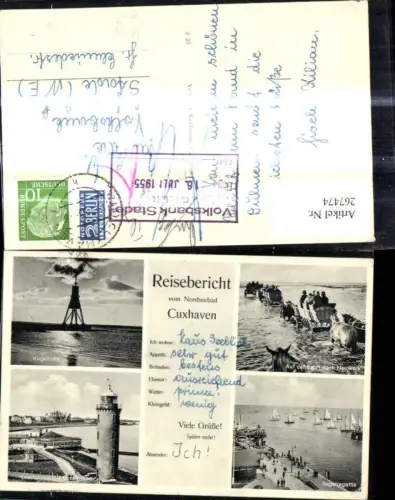 267474,Mehrbild Ak Cuxhaven Leuchtturm m. Seepavillon Kugelbake Segelregatta