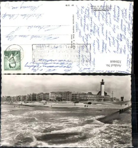 320468,Blankenberge Le phare et la Digue Leuchtturm Strand Brandung