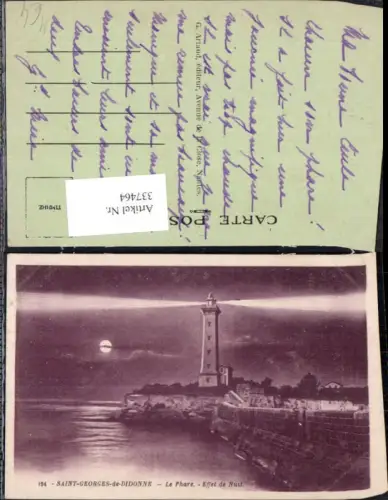 337464,Leuchtturm Saint Georges de Didonne Le Phare Mondschein