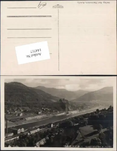 144717,Elbe bei Aussig von Burg Schreckenstein Strekov