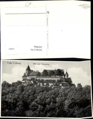 145966,Foto Ak Veste Coburg Festung Blick v. Herzogsweg