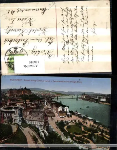 188945,Ungarn Budapest Donauansicht m. Königl. Burg