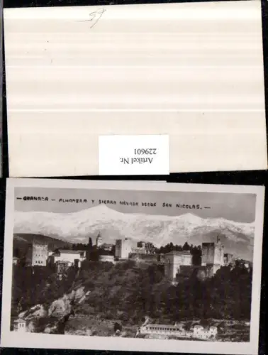 229601,Granada Alhambra Y Sierra Nevada desde San Nicolas Burg Schloss