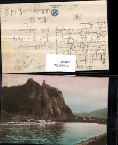 230342,Aussig a. d. Elbe Usti nad Labem Burgruine Schreckenstein