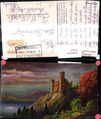 262671,Künstler Ak G. Fiebiger Schloss Burg