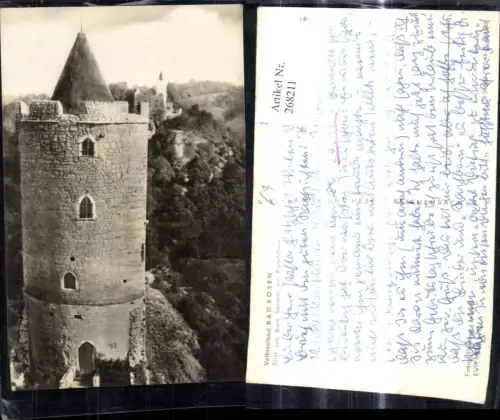 268211,Foto Ak Bad Kössen Blick v. Burg Saaleck zur Rudelsburg pub VEB