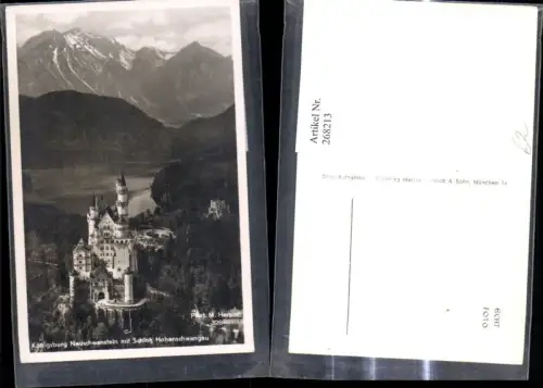 268213,Foto Ak Königsburg Schloss Neuschwanstein m. Schloß Hohenschwangau
