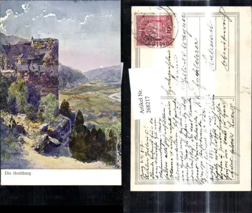 268217,Künstler Ak O. Elsner Die Hochburg Burg