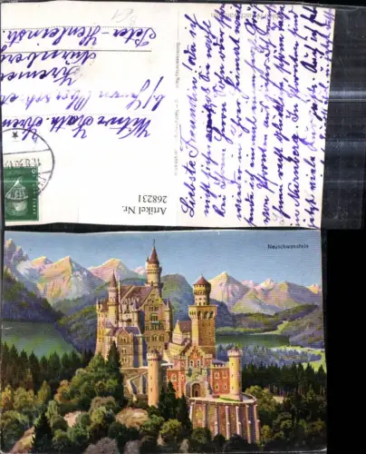 268231,Künstler Ak Schloss Neuschwanstein