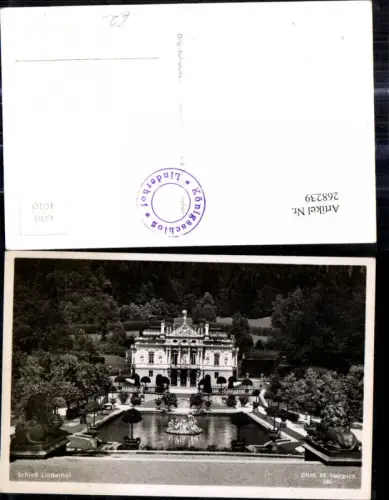 268239,Foto Ak Schloß Linderhof Schloss