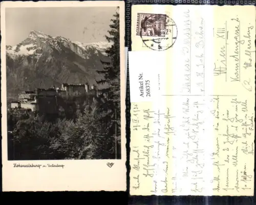 268375,Foto Ak Salzburg Festung Hohensalzburg m. Untersberg