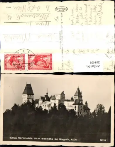 268401,Foto Ak Schloss Wartenstein b. Gloggnitz