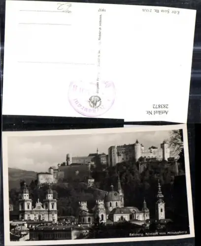 283872,Foto Ak Salzburg Altstadt v. Mönchsberg Festung Hohensalzburg