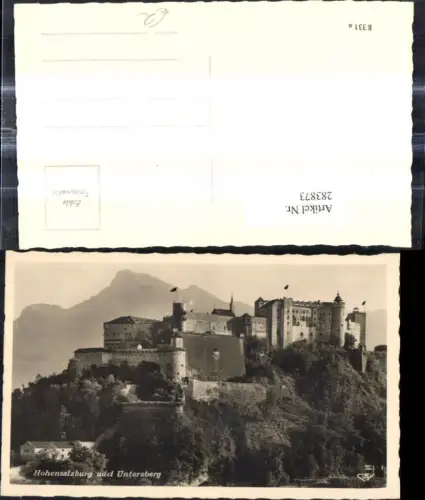283873,Foto Ak Salzburg Festung Hohensalzburg u. Untersberg
