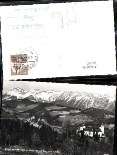 283887,Foto Ak Schloss Wartenstein b. Gloggnitz geg. Rax