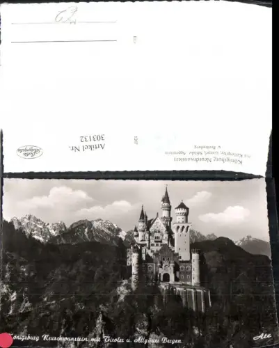 303132,Foto Ak Königsburg Neuschwanstein m. Tiroler u. Allgäuer Bergen