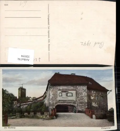 320194,Wartburg Eingang b. Eisenach