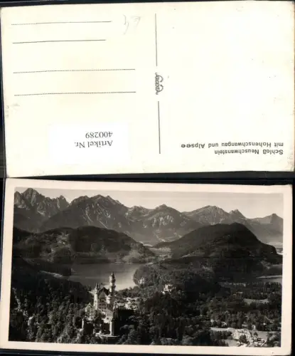 400289,Schloss Neuschwanstein m. Hohenschwangau u. Alpsee