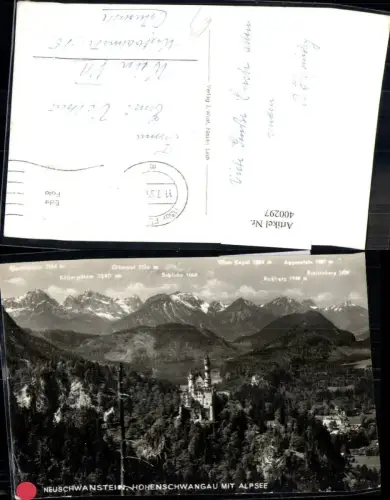 400297,Foto Ak Schloss Neuschwanstein Hohenschwangau m. Alpsee