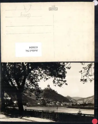 418604,Schloss Burg auf Berg Ansicht m. Dorf Straße i. Vordergrund