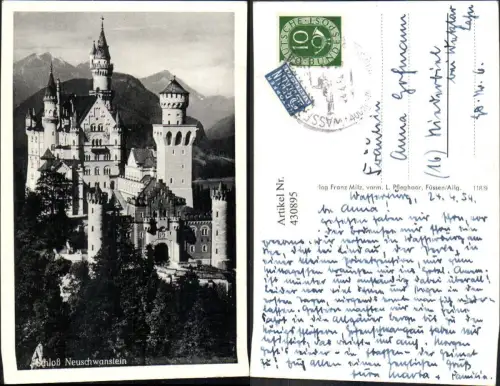 430895,Schloss Neuschwanstein Schwangau b. Füssen