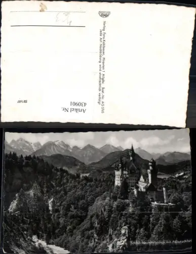 430901,Schloss Neuschwanstein mit Pöllatschlucht Schwangau b. Füssen