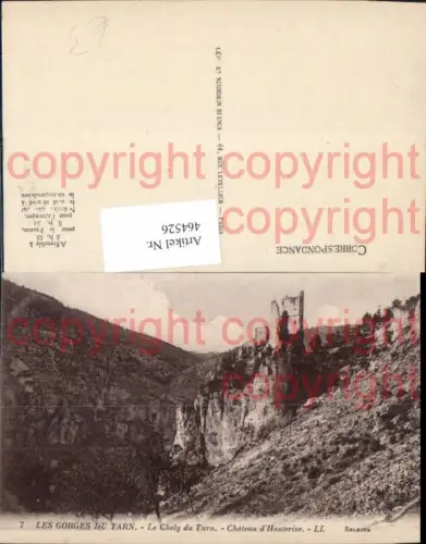 464526,Burg Les Gorges du Tarn Le Chely du Tarn Chateau d Hauterive Ruine