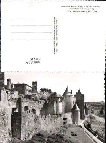 485219,Schloss Cite de Carcassonne Aude Porte d Aude avec ses Remparts