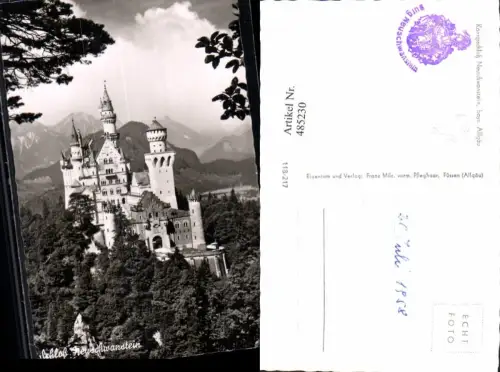 485230,Foto Ak Königsschloss Neuschwanstein Allgäu Schloss Schwangau