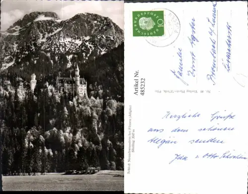 485232,Foto Ak Schloss Neuschwanstein b. Füssen Säuling