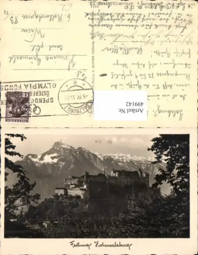 499142,Foto Ak Burg Festung Hohensalzburg Salzburg