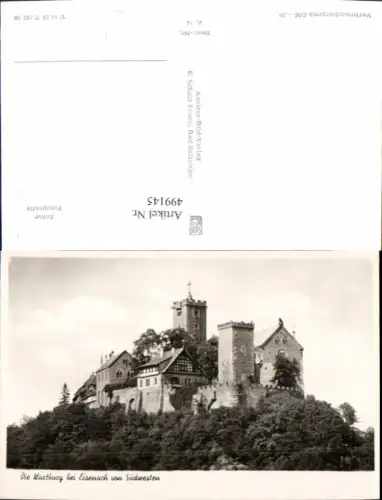 499145,Foto Ak Burg Wartburg Eisenach v. Südwesten