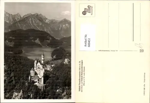 600451,Schloss Neuschwanstein m. Schloss Hohenschwangau Schwangau