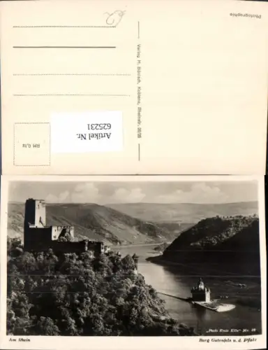 625231,Foto Ak Burg Gutenfels u. Pfalz b. Caub Kaub a. Rhein