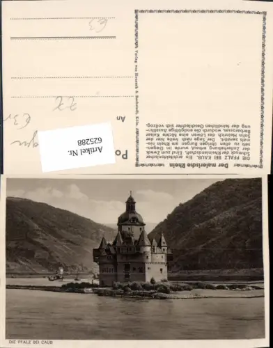 625288,Die Pfalz b. Caub Kaub