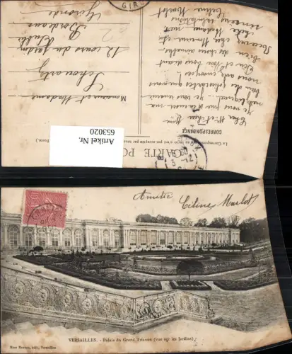 653020,Versailles Palais du Grand Trianon vue sur les Jardins France