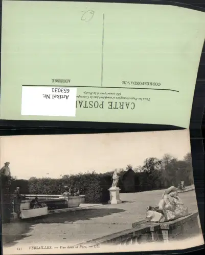 653031,Versailles Vue dans la Parc Brunnen Statue France