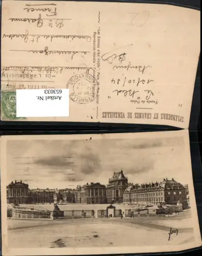 653033,Versailles Facade du Palais Schloss France