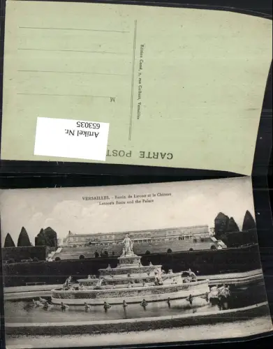 653035,Versailles Bassin de Latone et le Chateau Brunnen France