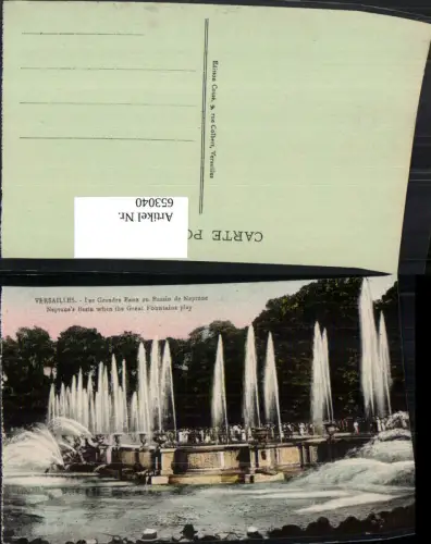 653040,Versailles Les Grandes Eaux au Bassin de Neptune Brunnen Springbrunnen France