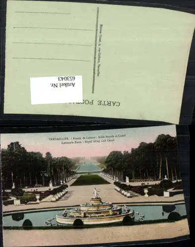 653043,Versailles Bassin de Latone Allee Royale et Canal Brunnen France