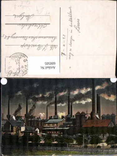 600505,Stahlwerk Fabrik Industrie Feldpost Postes Militaire Belgien