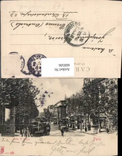 600506,Paris Porte St Martin Litfaßsäule Automobile